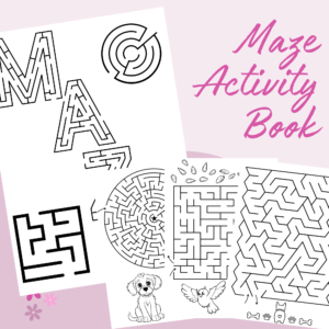 Front page of a children's maze activity maze book download