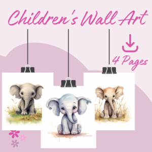 a picture of elephant prints to download for a childrens bedroom